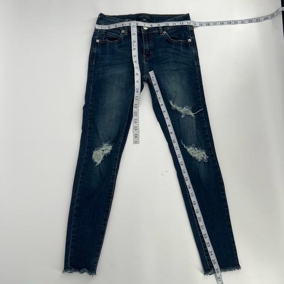 Just USA Distressed Rough Hem Skinny Jeans Size 25 Women’s - Picture 5 of 5